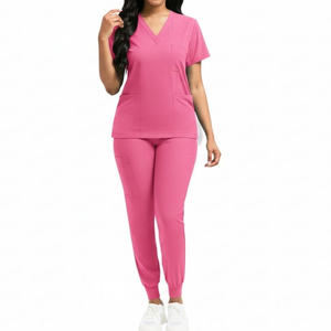 Medical Nurse Uniform Set Short Sleeve <b>Hospital</b> <b>Scrubs</b> for Women Staff High Quality Cotton Polyester <b>Scrub</b> Suits OEM - Product Image 1