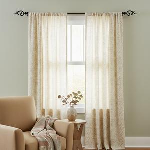 Barra de Cortina Moderna con Adornos y Soportes de Pared, Longitud Personalizable para Decoración de Ventanas - Product Image 3