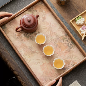 Custom Logo Solid Wood <b>Tea</b> <b>Tray</b> Large Rectangular Wooden Serving Board for Afternoon <b>Tea</b> Coffee Hotel Restaurant Tableware - Product Image 5