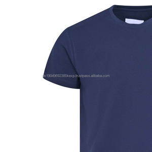 Camisetas de Cuello Redondo Azul Marino para Hombre, Ropa de Talla Grande, Estilo Urbano, Algodón Transpirable, Manga Corta, Ropa de Calle de Verano - Product Image 4