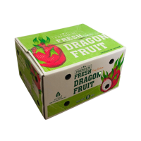 Boîte d'emballage d'expédition en papier ondulé pour fruit du dragon, matériaux recyclés OEM, rectangulaire, 40*30.5*21.5cm, design pliable, flexographie