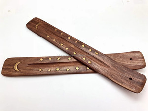 Porte-encens en bois de Sesham poli écologique avec texture de grain élégante pour la relaxation aromatique dans la chambre, le bureau, le salon - Product Image 4