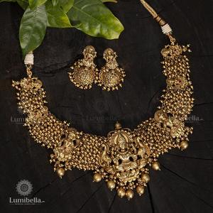 Antique Gold Plated 24K Gold Temple Jewellery Earring Set - Product Image 1