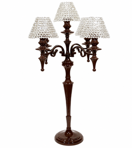 Candelabre en cristal fantaisie de qualité supérieure, noir, style classique, décoration de mariage, centre de table, candelabre pour la maison et le mariage - Product Image 1