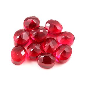 Piedra preciosa de rubí rojo natural, corte ovalado, facetada, para la fabricación de joyas, anillos, collares, colgantes, venta al por mayor. - Product Image 2