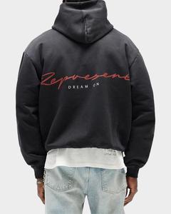 Men's <b>Custom</b> Screen Printing Pullover Hoodie Premium Cotton Fleece Casual Men's Sweatshirt With <b>Custom</b> Logo Supplier OEM - Product Image 2
