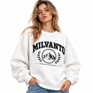 <b>Navy</b> New Arrival Custom Women's 450 GSM Heavyweight Cotton Fleece Graphic Pullover <b>Sweatshirt</b> Premium Oversized Drop Shoulder - Product Image 6