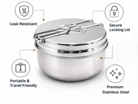 Boîte à lunch portable haut de gamme en acier inoxydable pour nouveau-né, avec couvercle verrouillable, résistante aux fuites, chauffable, grande capacité