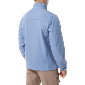 Hot Inquiries Premium <b>Waterproof</b> Windproof Breathable Mens <b>Light</b> Blue Softshell <b>Jacket</b> Without Hood - Product Image 5