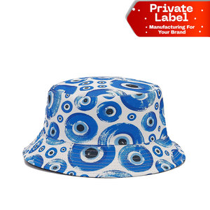 Custom Embroidery Panel Bucket Hat <b>Caps</b> OEM Blank Headwear Supply White Label Manufacturing Bucket Hat <b>Caps</b> <b>Plain</b> Cotton Hats - Product Image 1