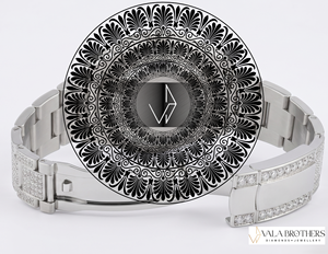 Montre de qualité supérieure en alliage antique, acier inoxydable, argent, moissanite, quartz, 20 mm, élégante et durable pour un usage quotidien - Product Image 5