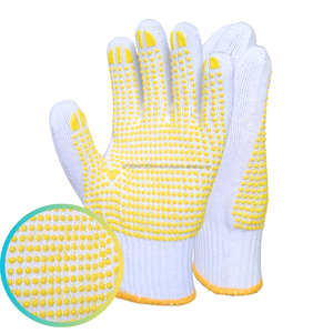 Guantes de algodón de PVC antiestáticos y antiimpacto de origen indonesio Guantes de seguridad de rendimiento óptimo antideslizantes para punteado industrial - Product Image 1