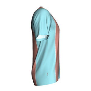 Camiseta Deportiva Personalizada de Fútbol con Rayas Rosa Agua, Uniforme de Equipo, Manga Corta - Product Image 4