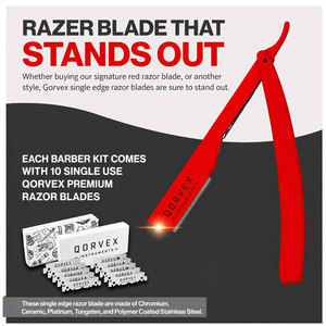 Razors <b>Barber</b> Straight Razor Kit .5mm Exposure 10 <b>Blades</b> Chicago - Product Image 3