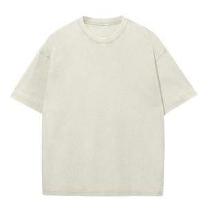 Camisetas de algodón unisex para hombre, de cuello redondo, holgadas, estilo vintage, lavadas y con efecto ácido, transpirables, ecológicas, de manga corta, informales. - Product Image 1