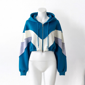 Hoodie court personnalisé pour femme – Sweat-shirt décontracté et oversize à capuche pour femme - Product Image 1