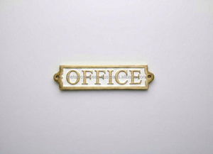 Brass Casting Office Door Sign Vintage Style Lettered Door Plaque Decorative Brass <b>Name</b> <b>Plate</b> for Office Home Hotel and Shop - Product Image 5