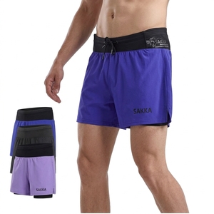 Großhandel Herren 5 Zoll Gym-Shorts Leichte Atmungsaktive Fitness-Trainingskleidung mit Individuellem Logo und Verstellbarem Kordelzug - Product Image 2