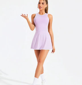 Conjunto de Uniforme de Tenis, Cuello Redondo, Manga Corta, Transpirable, de Secado Rápido, Ecológico, Tela 100% Poliéster, Impresión por Sublimación Personalizada - Product Image 5