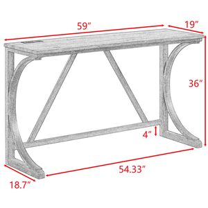 Set da Colazione Industriale a 4 Pezzi, Sedie da Bar con Presa di Corrente per Sala da Pranzo e Soggiorno - Product Image 2