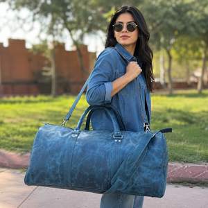 Nueva Llegada, Bolsas de Viaje de Cuero Crunch, Multiusos, Hechas a Mano, Unisex, Bolsa de Viaje Grande, Multiusos, Elegante Bolsa de Lona - Product Image 3