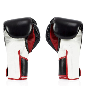 ถุงมือชกมวย Fairtex คุณภาพสูง แบบมืออาชีพ สไตล์เม็กซิกัน สีแดงขาว หนังแท้ ปิดแบบตีนตุ๊กแก สำหรับฝึกซ้อม - Product Image 4