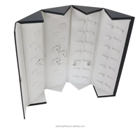 Astrid Étui de rangement personnalisé avec logo, 9 anneaux, en bois MDF, style classique rétractable, facile à nettoyer, pour bijoux