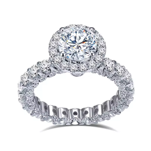 2.5CT Round Cut Diamond Lab Diamond Jewelry Full Diamond Luxury Jewelry 18K White Gold Engagement Rings - Product Image 1