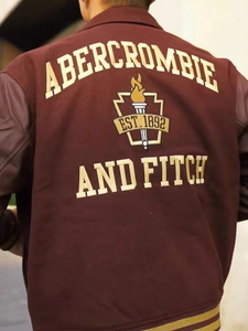 แจ็คเก็ตเบสบอล บอมเบอร์ เลตเตอร์แมน วาร์ซิตี้ แขนหนัง ตัวเสื้อผ้าขนสัตว์ ปักลายเชนีลคุณภาพสูง ผลิตตามสั่งสำหรับผู้ชาย ขายส่งแบบ OEM - Product Image 4