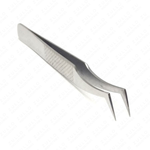 Pince à cils en acier inoxydable en forme de L, pointe diamantée, applicateur de faux cils, couleur personnalisée, marque privée - Product Image 2