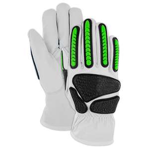 Nouveaux Gants de Travail Extérieurs 2026 Blancs et Verts Personnalisables avec Logo, Durables, Antidérapants, Protection Anti-Choc Toutes Saisons - Product Image 2