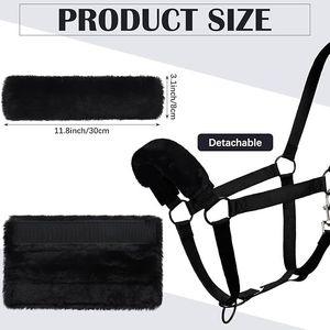 Lot de 3 housses de nez en polaire Sherpa pour étrier de cheval, 11,8 pouces, accessoires rembourrés pour étrier, ensembles d'accessoires équestres - Product Image 1