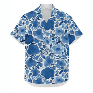 2026 New Arrival <b>Men's</b> Casual Fashion Personal Hawaiian Printing Anti-Wrinkle Twill Stand Collar Short Sleeve <b>Shirt</b> <b>Beach</b> <b>Shirts</b> - Product Image 4
