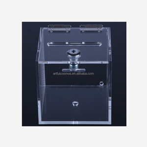 Urne en acrylique sécurisée et élégante 2025: boîte de don transparente avec serrure et porte arrière facile d'accès - Product Image 6