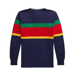 เสื้อโปโลรักบี้ทรงโอเวอร์ไซส์สำหรับผู้ชาย ผ้าฝ้ายเนื้อหนัก 240 GSM แบบหลายชิ้นต่อชุด แขนยาว ถักทอ สำหรับทุกเพศ - Product Image 2