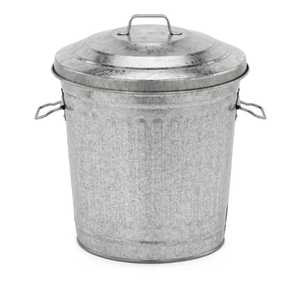 Glossy Brown Ribbed Metal Trash Can Open Top Steel Waste <b>Bin</b> Office Hotel Garbage Basket Bathroom Rubbish Dustbin Bucket - Product Image 4