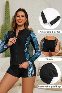 Custom <b>Long</b> <b>Sleeve</b> Zip up Surf One Piece <b>Swimsuit</b> Women Swimwear Recycle Bathing Suit Surfer Swimwear Rash Guard Manufacturer - Product Image 5