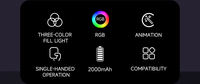Lampe vidéo compacte embarquée avec clip, alimentée par batterie 5W 7000K pour réunions et vidéos en direct, éclairage photographique D12