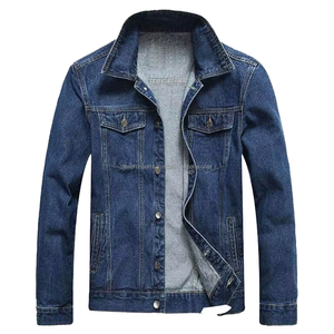 Veste en jean à capuche pour homme, tricotée, formelle, vintage, automne, avec poches, décontractée, pour l'extérieur, OEM ODM, commande en gros - Product Image 5