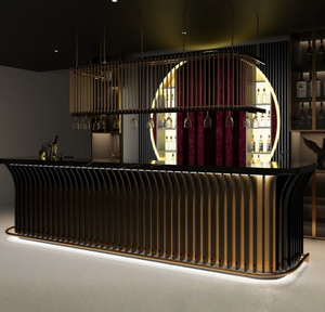 Juego de Bar Moderno de Lujo Zenith 2026 con Iluminación LED, Mueble de Barra con Marco de Madera para Sala de Estar, Apartamento, Villa - Product Image 2