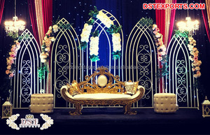 Wedding Stage Leaf Design Metal <b>Backdrop</b> <b>Stand</b> Wedding <b>Backdrop</b> Party Decor Metal <b>Stand</b> Shiny Wedding <b>Backdrops</b> <b>Stand</b> Canada - Product Image 2