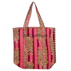 Bolsa de Playa Grande, Hecha a Mano, 100% Algodón, Estampada, con Asa Larga, Reutilizable para Viajes y Uso Diario, Ideal para Regalo - Product Image 3