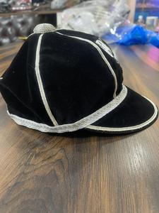 Gorra de terciopelo personalizada al por mayor, con visera plana, bordado de logotipo OEM, nombre, graduación, académica, unisex, multipanel, con letras. - Product Image 5