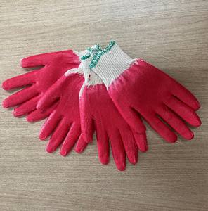 Gants de sécurité vietnamiens en coton tricoté avec revêtement en latex, anti-coupure, antidérapants, réutilisables, avec poignet en caoutchouc, jauge 10, pour la protection au jardinage - Product Image 6