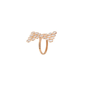 Anillo de Lujo con Diamante Polki Natural y Halo de Corte Brillante en Oro Amarillo Sólido de 18K – Anillo Eternity con Diamantes Sin Tallar - Product Image 4