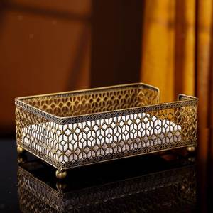 Porte-serviettes élégant en métal doré, support décoratif pour serviettes de table, pour la salle à manger, le comptoir de cuisine, la maison, l'hôtel, le restaurant - Product Image 6