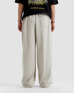 Pantalones Jogger de Pierna Ancha para Hombre, Mezcla de Poliéster/Algodón, Tejido Bonded, Cintura Elástica, Corte Medio, Multibolsillos, Forro Polar Impermeable - Product Image 3