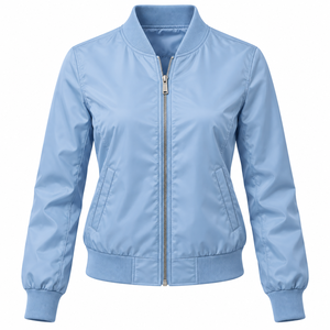 Chaqueta Bomber con Logotipo Bordado Personalizado para Mujer, Transpirable, de Lana, Diseño Liso, Invierno, Precio Económico al por Mayor - Product Image 2