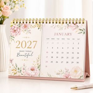 Calendario de Escritorio Personalizado 2027, Calendario de Mesa Espiral de Alta Calidad al por Mayor, Planificador de Escritorio para Oficina, Regalo Empresarial - Product Image 1