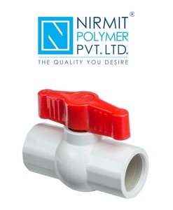 วาล์วบอลเกลียวขนาด 1.1/2 นิ้ว ยี่ห้อ Nirmit สีขาว พร้อมด้ามจับสีแดง สำหรับควบคุมน้ำในระบบชลประทาน ซีลยาง EPDM รับแรงดัน 100 psi - Product Image 2